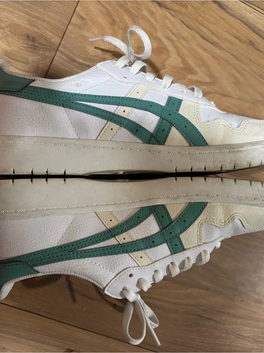 Asics White Sneakers with Teal Accents - Picture 3 of 7